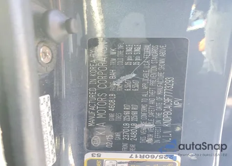 2015 Kia Sportage Lx z USA, uszkodzony, nr VIN KNDPBCAC9F7773293